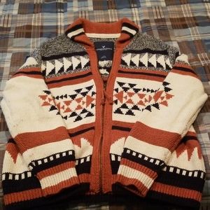 A&E Full zip Baja Sweater